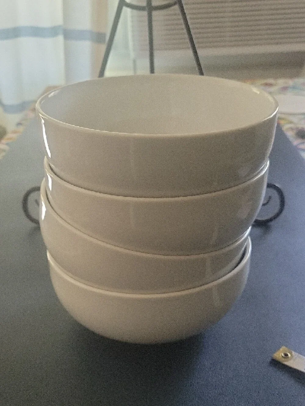 Crate&Barrel White Ceramic Bowls - Set of 4
